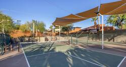 Sports Court With Pickleball And Basketball