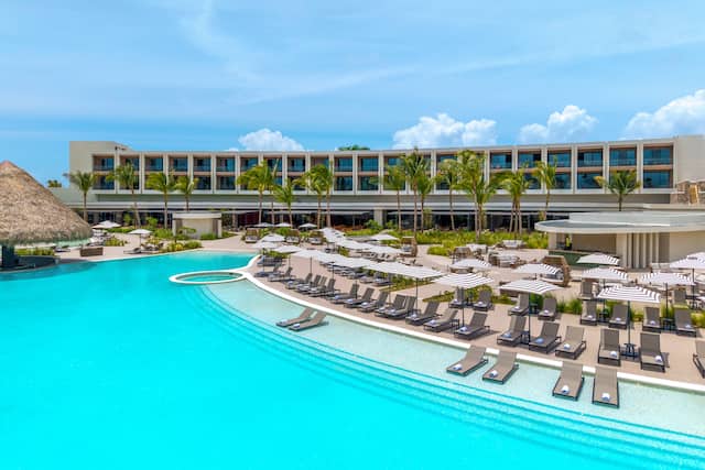 Main pool aerial shot