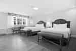 Bright room with two comfortable queen beds