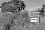 Garden area with sign pointing to office