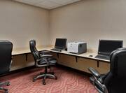 Business Center with Desktop Computers and Printer
