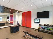 Fitness Center with Strength Exercise Equipment and TV