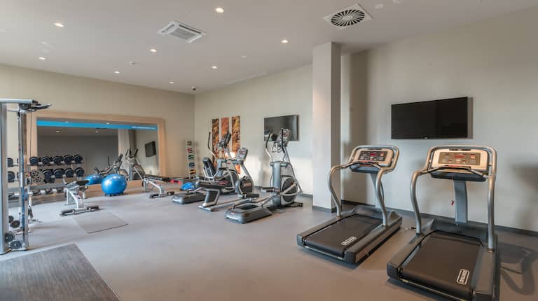 Fitness Center Equipment and Workout Room
