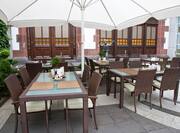 Courtyard Table s and Parasols