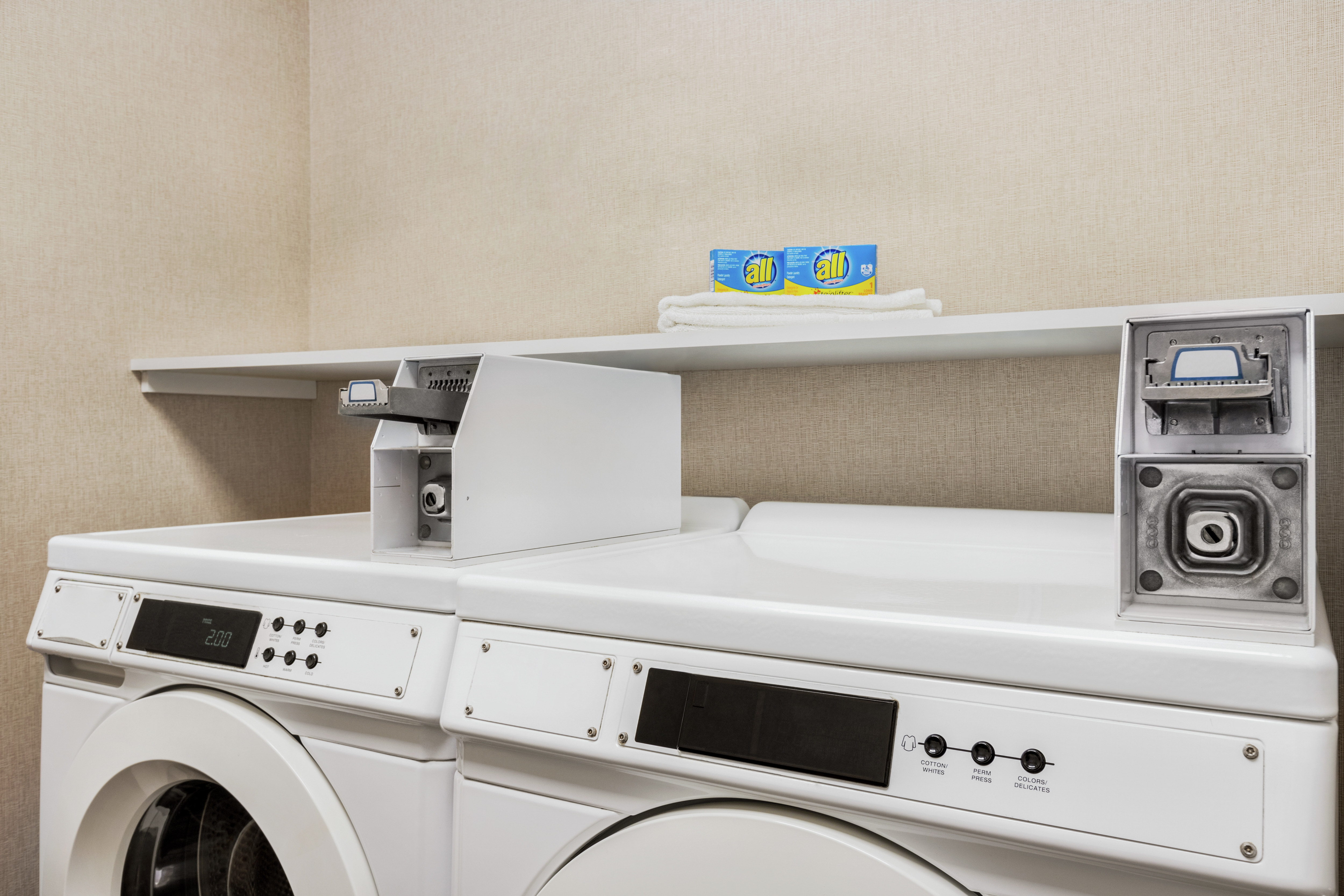 Convenient on-site laundry room