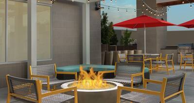 Patio with Seating around Firepit