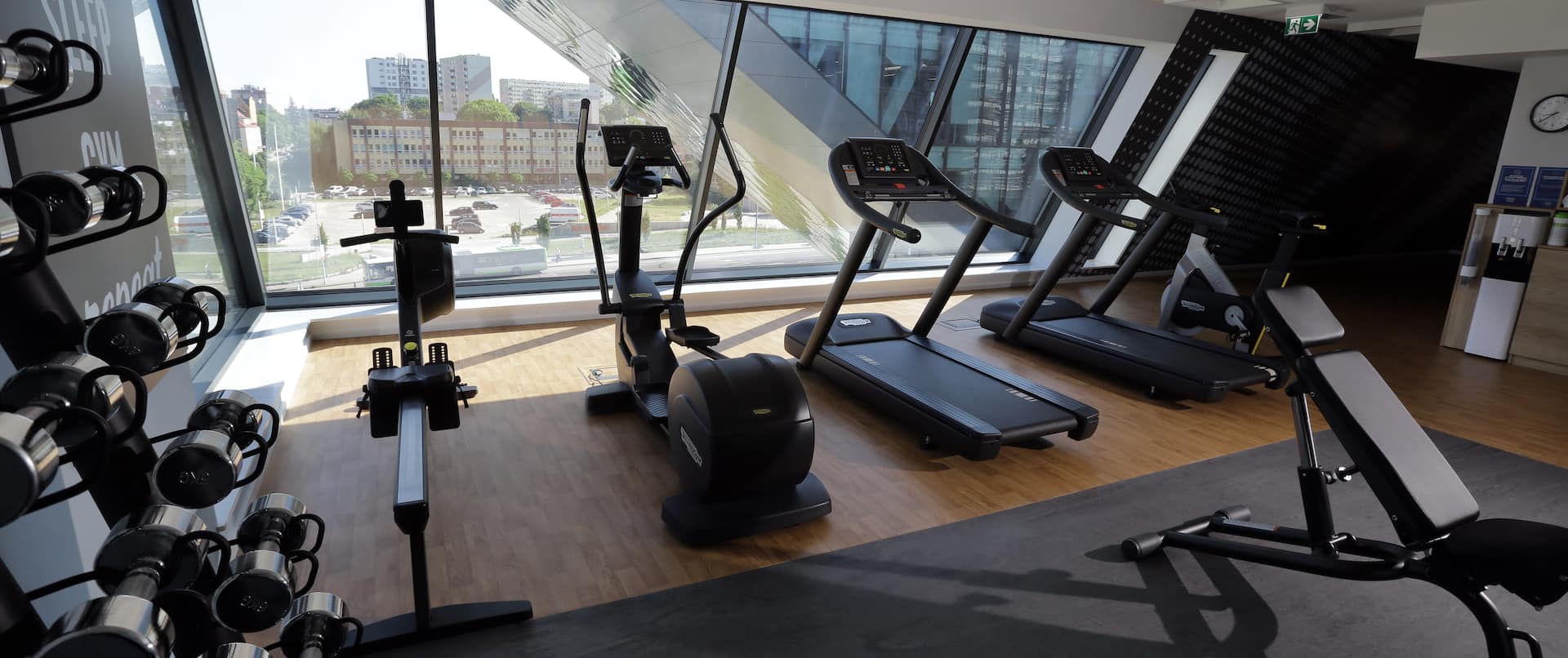 Weights Treadmills and Elliptical Machine in Fitness Center