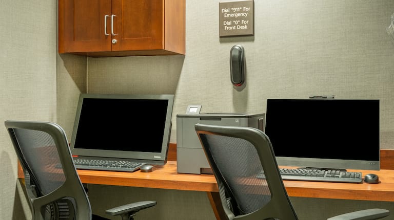 Business Center With Computer Station