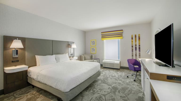 Accessible Room with One King Bed, Amenities and Large Window