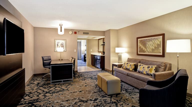 Separate Seating and Lounging Area in Suite