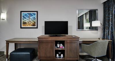 Guest Room with Work Desk and TV