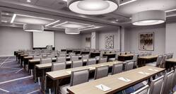 Angle View of Graham Bell Meeting Room Classroom Set Up