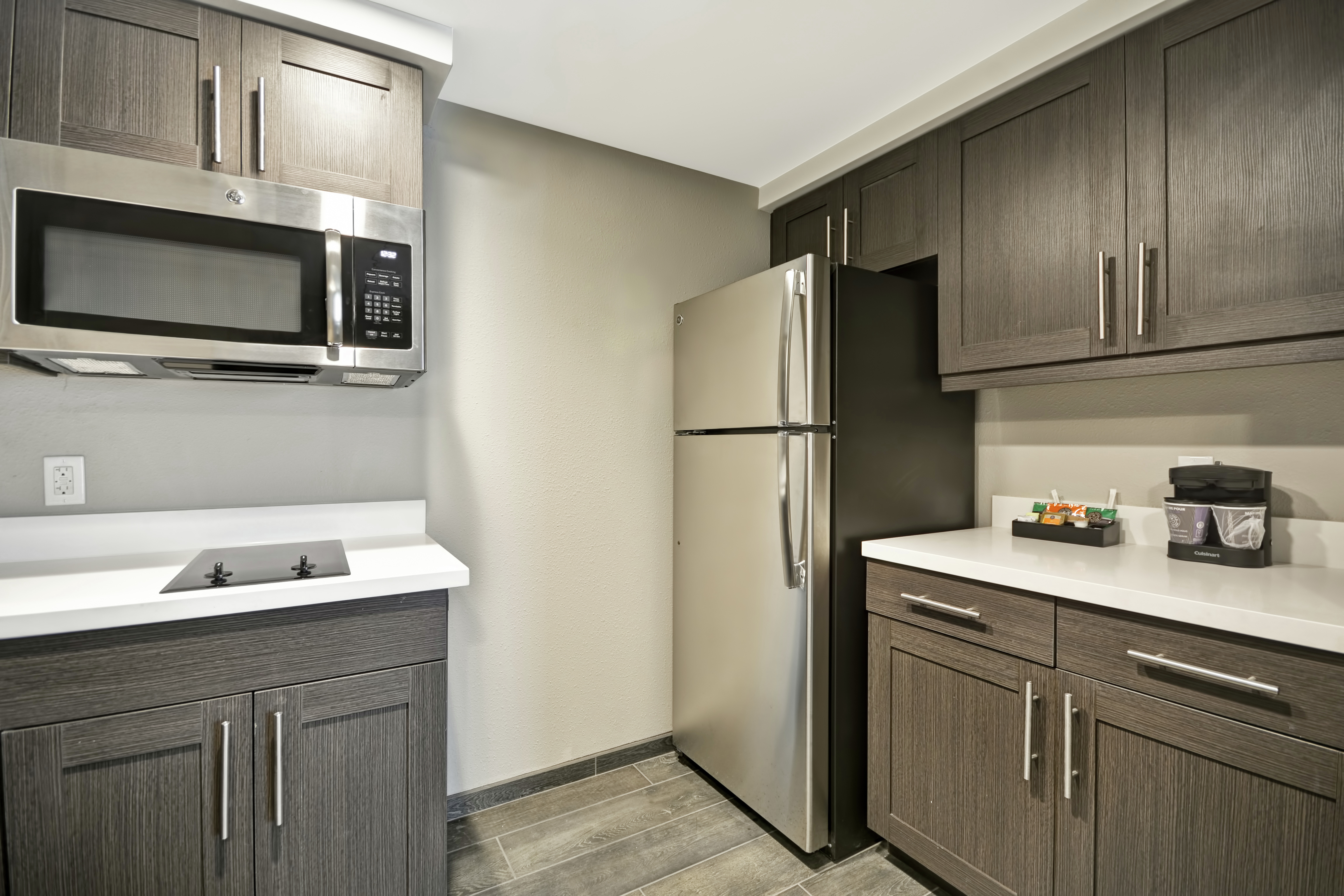 Suite Kitchen with Full Size Refrigerator