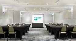 Homewood Suites Raleigh-Durham AP/Research Triangle Hotel, NC - Meeting Room Classroom Style with tables, chairs and presentation screen
