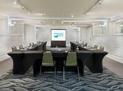 Homewood Suites Raleigh-Durham AP/Research Triangle Hotel, NC - Meeting Room with U Shape table, chairs, and presentation screen