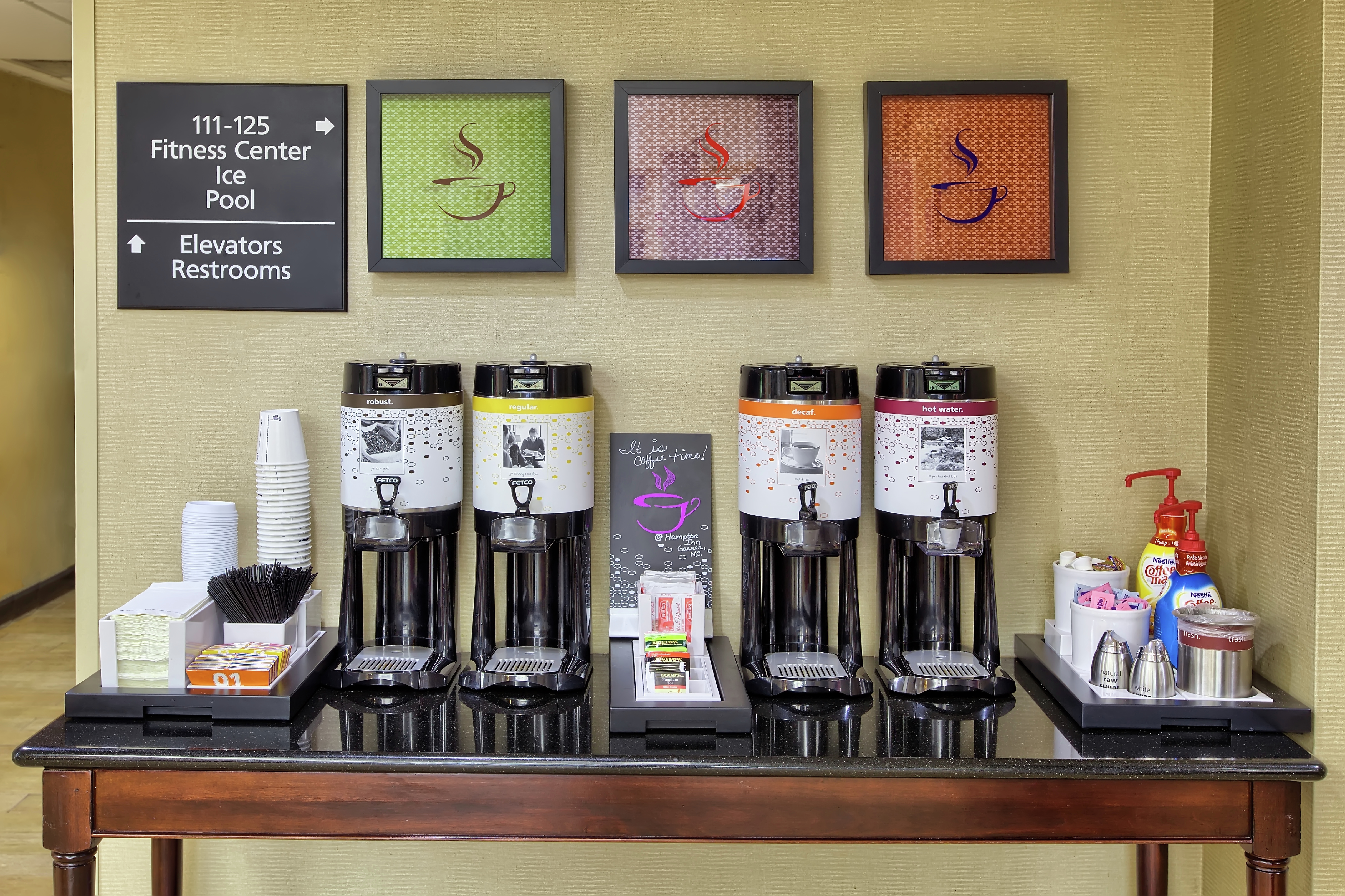 Coffee Station with Coffee Dispensers