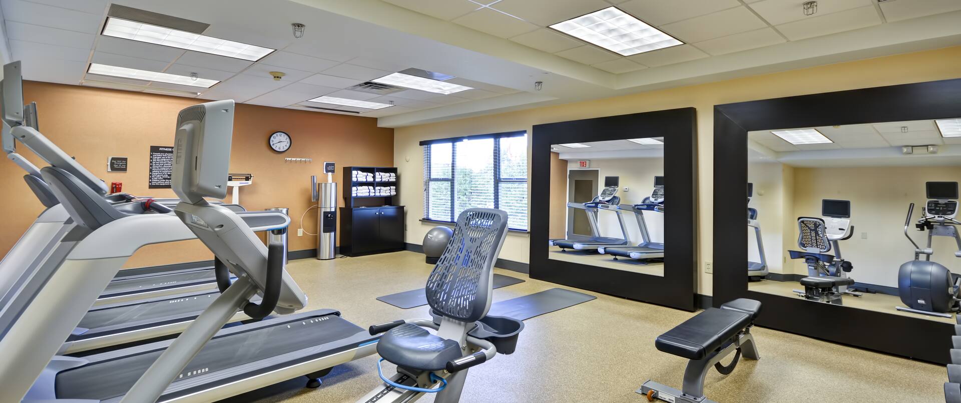 Fitness Center with Treadmills, Cycle Machine and Weight Bench