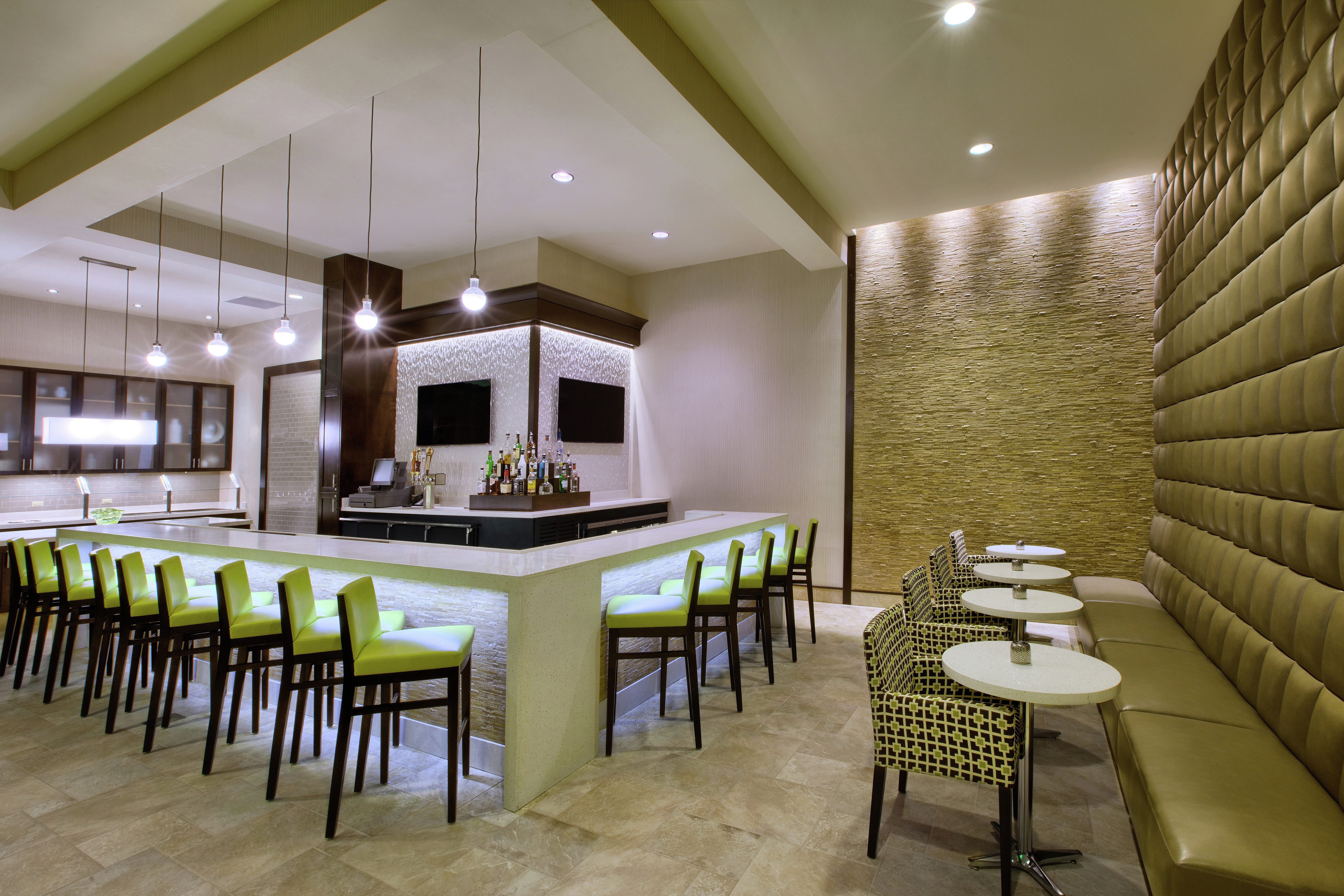 Bar and Lounge Area with Modern Furnishings 