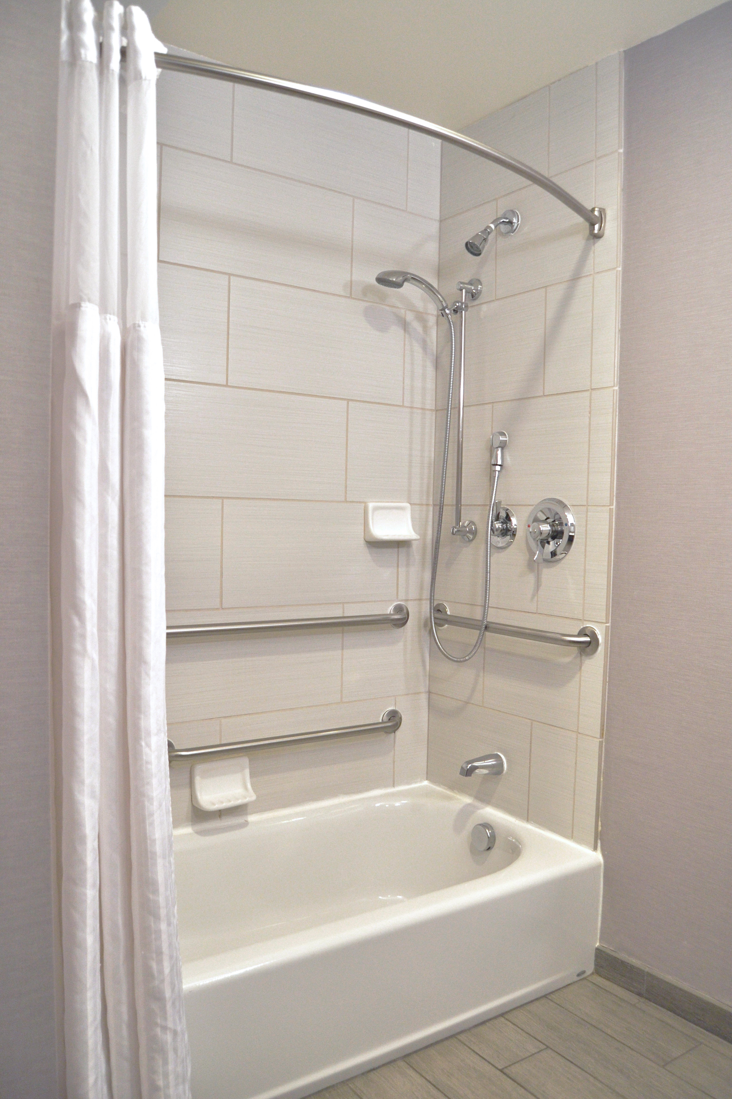 Accessible Bathroom Tub with Shower Head