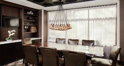 Boardroom with Elegant Lighting Fixture