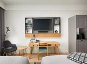 Twin Premium Room Work Desk and TV