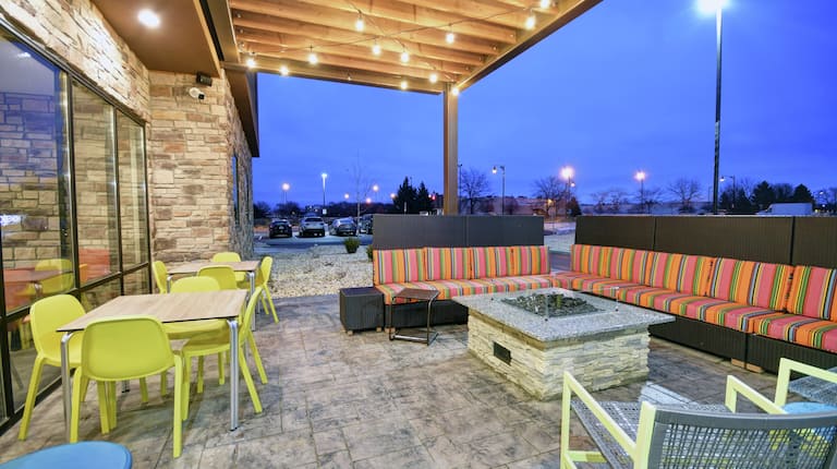 Outdoor Patio with Lounge Seating and Fire Pit