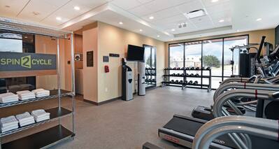 Fitness Center with Weights Treadmills and TV