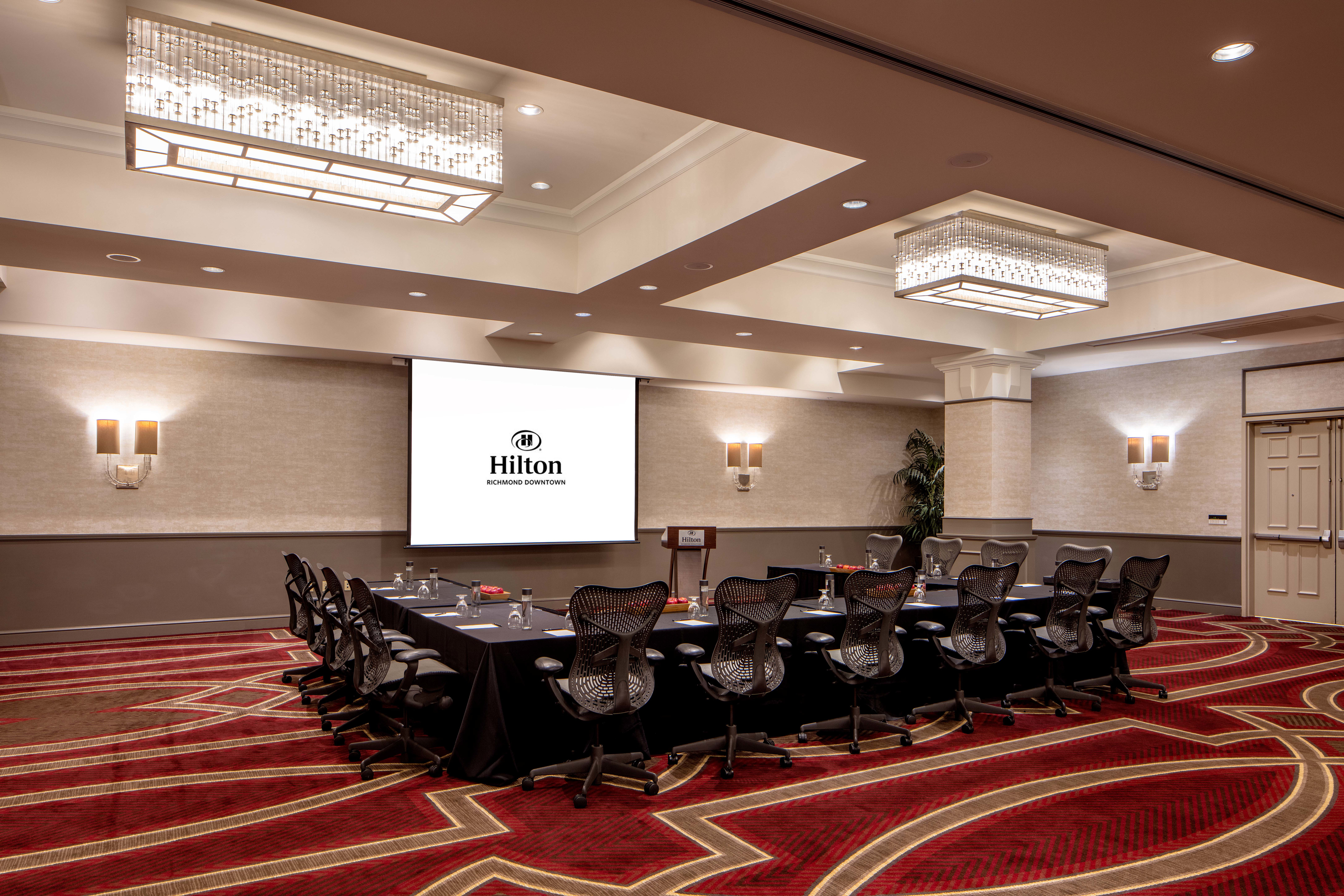Ballroom With U-Shaped Meeting Tables