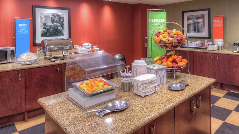 Breakfast Serving Area with Fresh Fruit