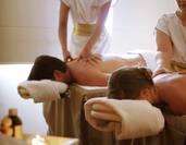 Couple Getting a Massage at the Spa