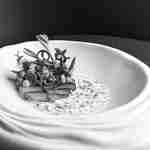 Close-up of meal in ornate bowl