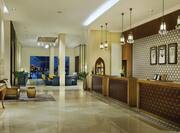 hotel entry and reception area