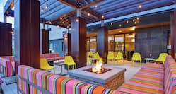 Outdoor Patio Area with Seating and Firepit