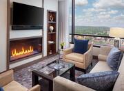 Suite Living Area with Fireplace