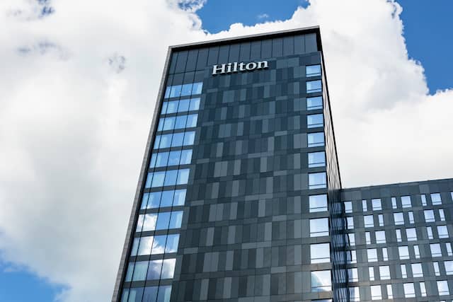 Exterior Tower of Hilton Hotel