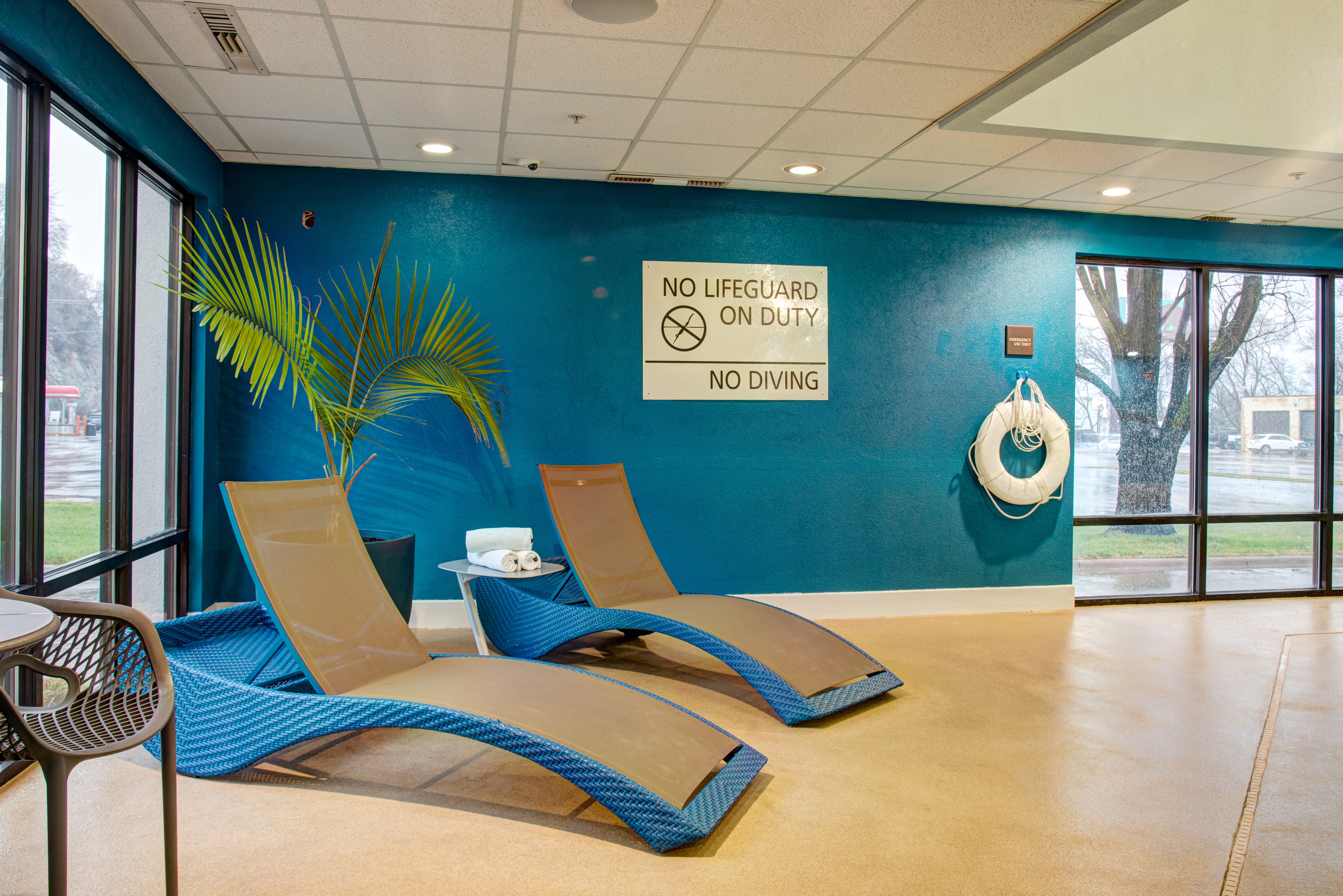 Indoor Pool Area - Lounge Chairs