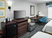 Guestroom with Two Queen Beds, Work Desk and Television