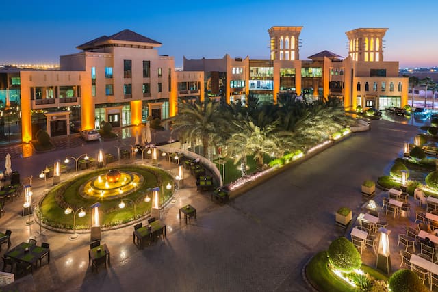 Hotel exterior aerial view