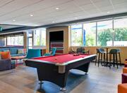 Lobby Seating Area With Pool Table