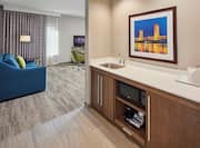 King Suite Entry with Wet Bar Kitchen Area