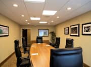 Meeting Space, Boardroom, Table Chairs and Wall Art