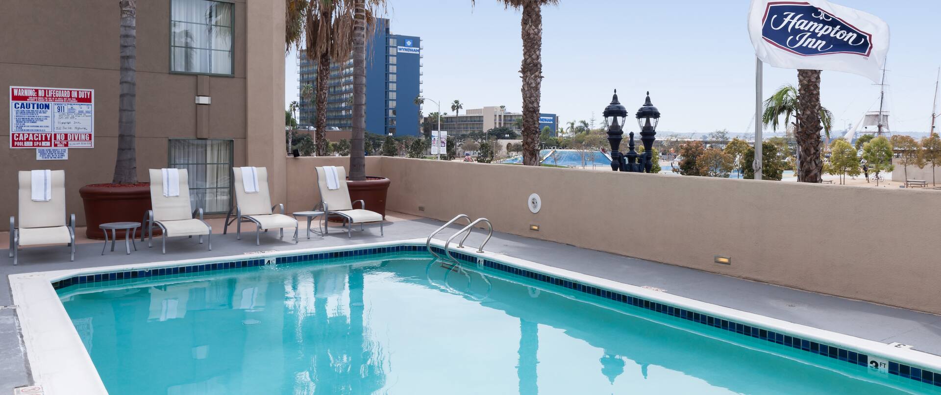 Hotel pool area