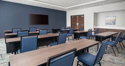 Meeting Room Classroom Style Setup with HDTV