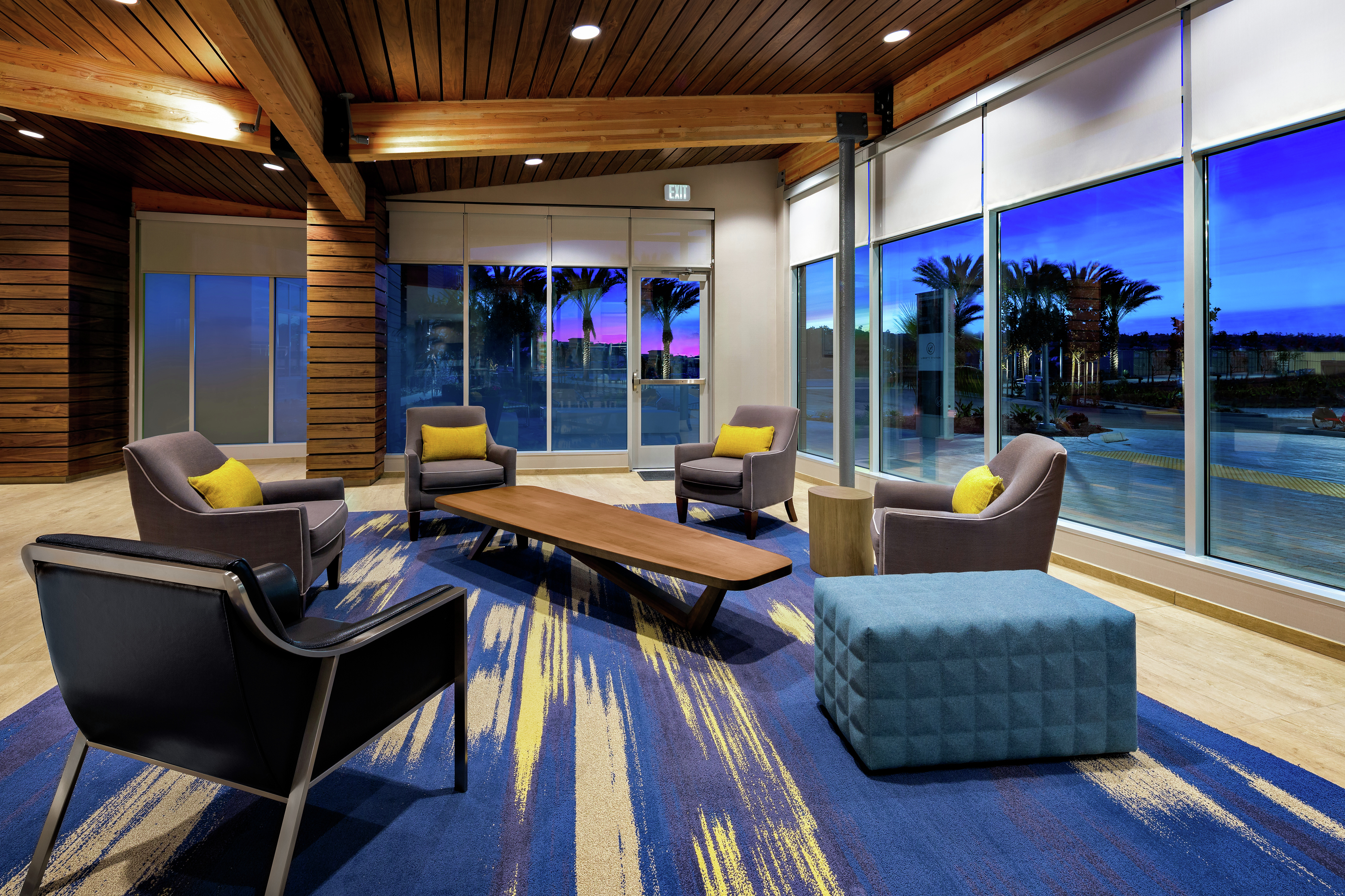 Lobby Seating Area at Night