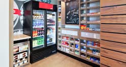 Convenient Hotel Market with Snacks and Cold Drinks