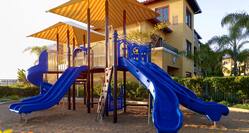 Playground area with slides