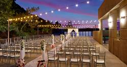 Outdoor Wedding Setup in the Evening