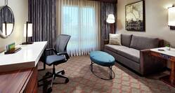 King Sofa, Desk and Window in Hotel Suite