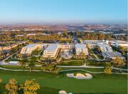 Aerial View of Golf Course and Hotel Exterior