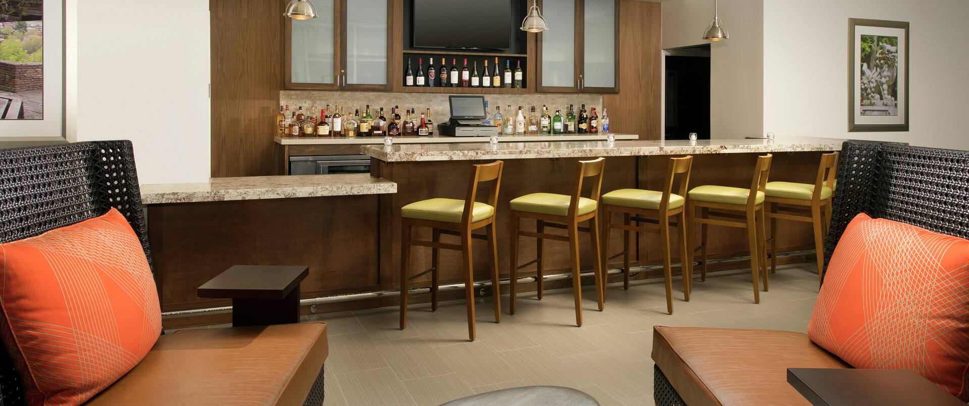Hotel Bar and Lounge Area